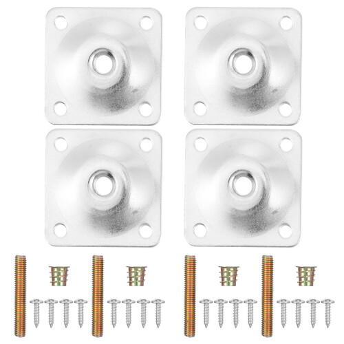 1Conjunto Almofadas De Pés Para Sofá E Móveis Ferro Prateado 2