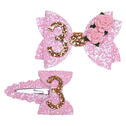 10Pz Mollette Glitter Rosa Per Bambina Compleanno E Feste Speciali 2