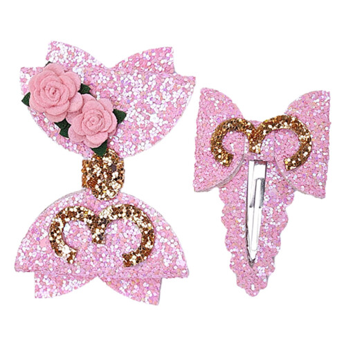 10Pz Mollette Glitter Rosa Per Bambina Compleanno E Feste Speciali 1