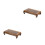 2 Pcs Base Retangular Madeira Para Vaso Bonsai Luminária 5