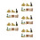 30Pz Statue Mini Egitte Resina Ornamenta Desktop E Collezione 8