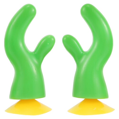 4Pares Chifres De Alce ABS Verde Decoração Para Capacete