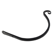 8 Zoll hängender Pflanzenhalter Außenwandhaken aus Eisen Schwarz 20,3x16,5 cm