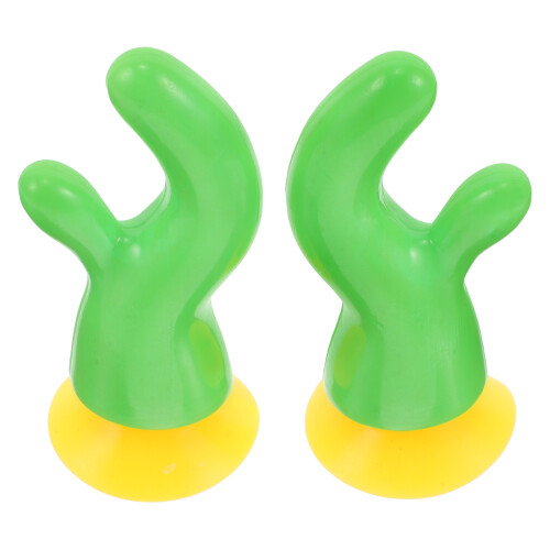 4Pares Chifres De Alce ABS Verde Decoração Para Capacete 1