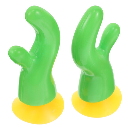 4Pares Chifres De Alce ABS Verde Decoração Para Capacete 2
