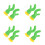 4Pares Chifres De Alce ABS Verde Decoração Para Capacete 4