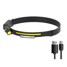 Mehrzweck-Stirnlampe, wasserdicht, mit breitem Lichtkegel und Spotlichtfunktion zum Laufen, Radfahren, Angeln und Wandern (Bewegungssensor,
