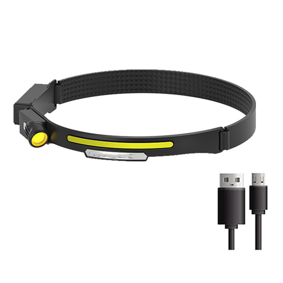 Adjustable Comfortable Headlamp With Rechargeable Wide Beam, Multipurpose Motion Sensor Headlamp For Waterproof Outings And Intelligent Sensing 9128293006293