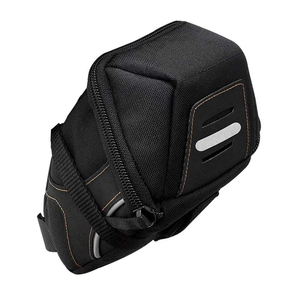 Secure Zipper Closure Saddle Bag, Bicycle Saddle Bag With Reflective Piping For Improved Visibility 9405630423099