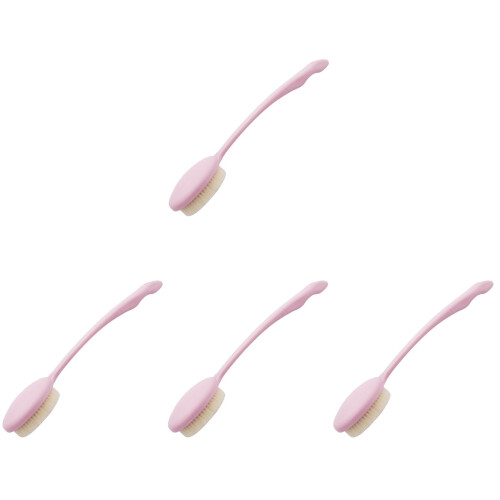 4Pz Corpo Rosa Per Bagno Con Manico Lungo E Design 1