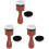 3Conjuntos Pincéis De Blending De Com Espuma Marrom Para Artes 3