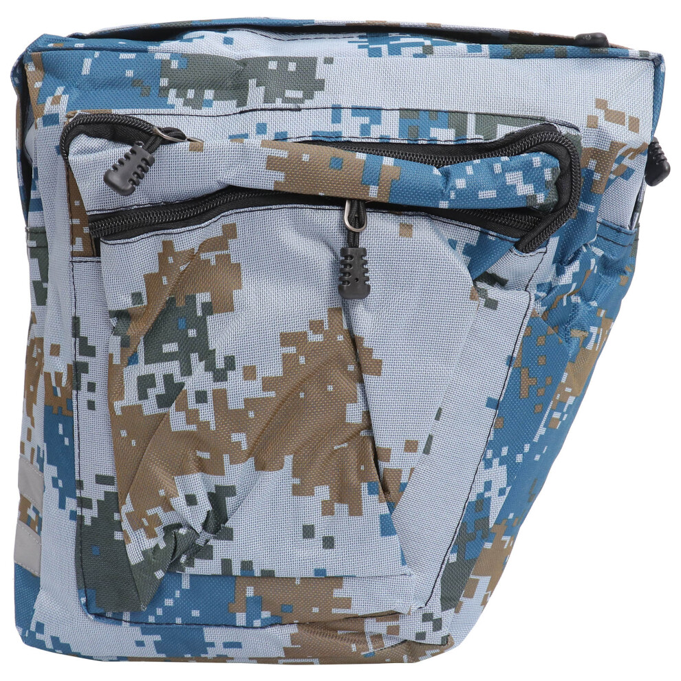 Niebieski Wodoodporny Camo BagażNik Rowerowy Z Kieszeniami-image