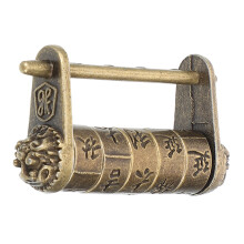 cadeado chinês vintage com combinação chineses
