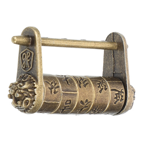 cadeado chinês vintage com combinação chineses