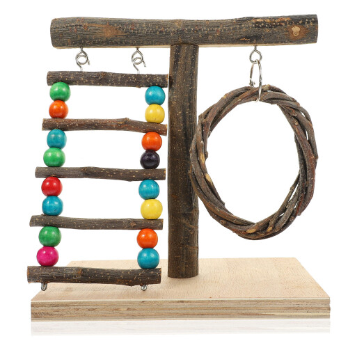 Perroquet En Bois , Perchoir Pour Cage Jeu 1