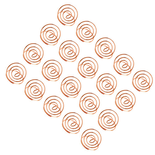 20Pz Clip Memo Oro Con Base A Spirale E Cuore Fermacarte Per Eventi 1