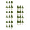 30 Pezzi Alberi Da Strada In Miniatura In Con Base 4