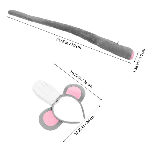 1Set Costume Mouse Con Fascia Chef Coda E Leggeri 1
