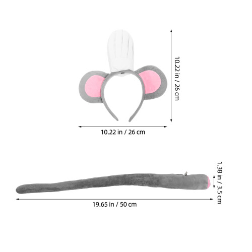 1Set Costume Mouse Con Fascia Chef Coda E Leggeri 2