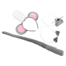 1Set Costume Mouse Con Fascia Chef Coda E Leggeri