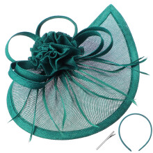 2St Groene Decoratieve Tops Hoed Hoofdtooi Bruiloft En Fotoshoot