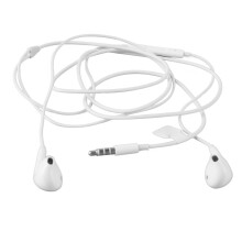 Casque filaire blanc de 3,5 mm avec réduction de bruit et microphone
