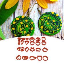 24pcs Polymer Clay Earring Cutters, Food Safe, Multi-Use, Red