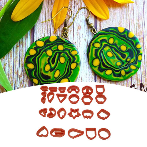 24pcs Polymer Clay Earring Cutters, Food Safe, Multi-Use, Red