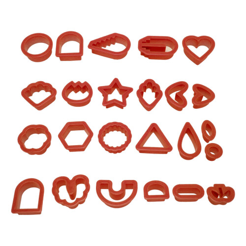 24pcs Polymer Clay Earring Cutters, Food Safe, Multi-Use, Red 1