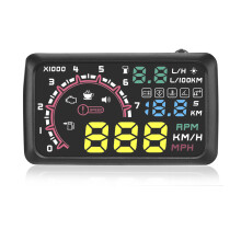 Multifunctionele Auto 5,5 Inch Hud - Display Snelheidsovertredingen Brandstofwaarschuwing Voorruitprojectorsysteem met Obd2