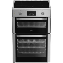 Hotpoint HDE6IDC2X Double Oven Electric Cooker with 4 Zone Induction Hob - Stainless Steel