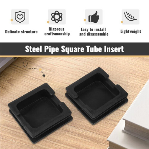 75mm x 75mm Plastic Square Caps Tube Pipe Inserts End Blanking 2 Pcs 1