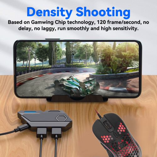 Gaming Keyboard Mouse Adapter Bundle with Stand for Ultimate Control 2