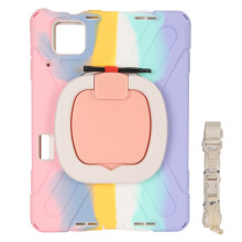 Bærbart tabletcover med skulderrem og kraftig stødsikker konstruktion, designet til langvarig brug og nem adgang til kontroller.