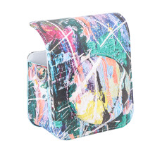 Bunter Graffiti-Kamerafall aus PU-Leder mit verstellbarem Träger für Instax Mini 12