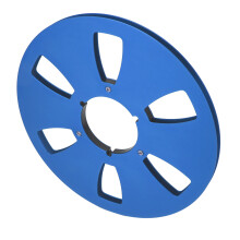 Bobina vuota in lega di alluminio da 10 pollici, mandrino da 1/4 pollice, bobina di avvolgimento blu