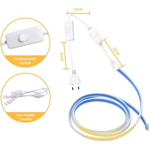 Φωτισμός με λωρίδα LED DC12v, ομοιόμορφη διακόσμηση εσωτερικού χώρου COB με λάμψη, 2