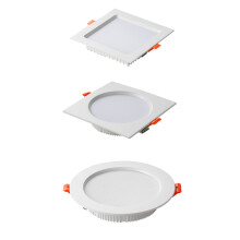 Refletor embutido para teto, super brilhante, redondo, de alumínio, 10 cm (4 polegadas), com temperatura de cor ajustável em 5CCT (branco frio),