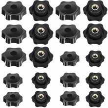 Parafusos de fixação em formato de estrela com rosca para móveis, fabricados com precisão em material plástico e metálico, com ampla