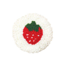 Embroidery Coaster Set with Embroidery Hoop-strawberry