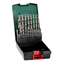 Metabo Drill Bit Set 19PC HSS Ground Steel 1-10mm Metal, Wood Plastic & Case