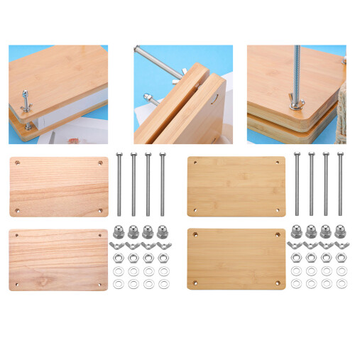 Wood Book Binding Tool Flat Paper Press-Bamboo paper clipper 2