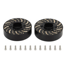 Brass Wheel Hub Extended For RC Crawler Cars, Improved Rear Traction And Better Center Of Gravity With Black Hard Coating Chamfered Edges Durable Bras