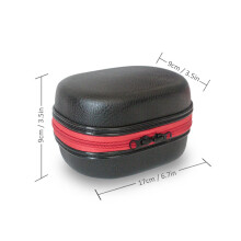 Waterproof Fishing Reel Bag 17x9x9 cm Protective Tackle Organizer Black & Red