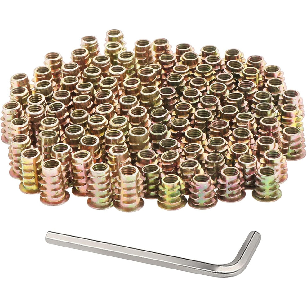 Threaded Inserts For Furniture Assembly, Zinc Alloy Hex Socket Drive With Smooth Surface And Vibration Resistance, High Precision For Wood Furniture 9128293050784