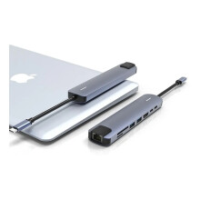 Smart Expansion Hub, Portable 8-in-1 USB C Adapter with Fast PD Charging, Thunderbolt Function, 4K HDMI Adapter, RJ45 Ethernet, USB3.0, and USB2.0