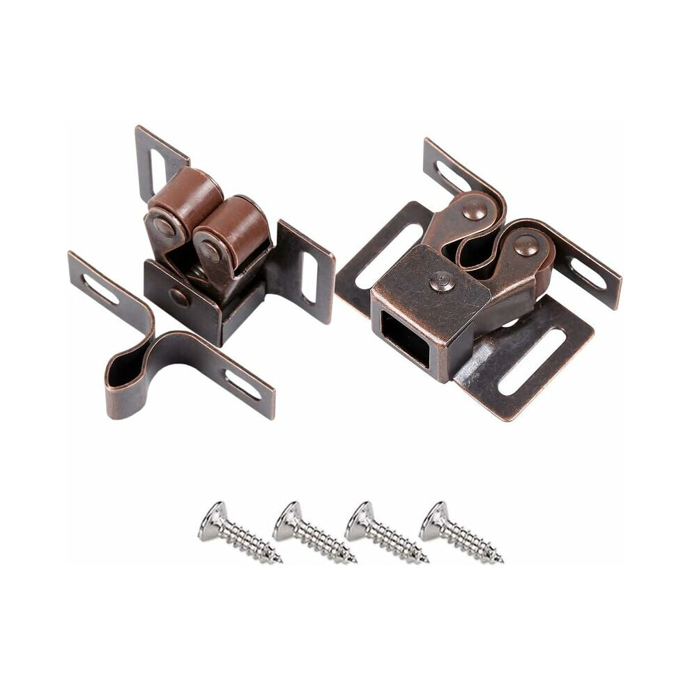 Antique Copper Finish Cabinet Door Latch, Versatile Application For Durable Steel Construction, Easy Installation With Included Screws For Kitchen 9405630193985