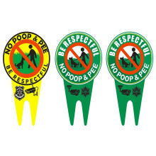 Resin Cat Figurines Dog Deterrent Sign Garden Decoration Set No Peeing Sign With Stake Environmentally Friendly Durable Design For Lawn Areas (3PCS)