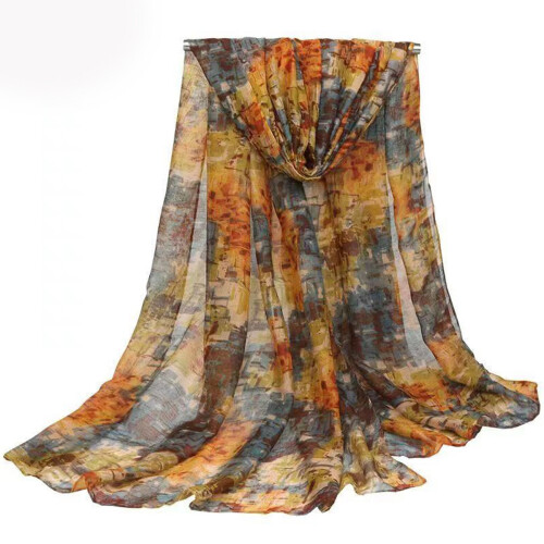 Sciarpa multiuso da donna, sciarpa alla moda con stampa leopardata, sciarpa in tessuto sottile e confortevole, sciarpa in stile boho, sciarpa