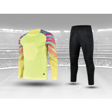 (Soccer sets, Asian size XXL) Youth Goalkeeper Soccer Jerseys Kit Adult Goalkeeper Football Uniform Sponge Protection padded Goalie Shirts Pants